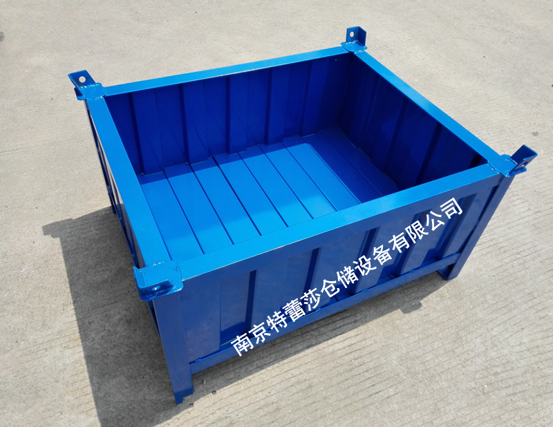鐵皮箱 金屬鐵皮周轉箱 折疊鐵箱 料箱 金屬料箱 箱式托盤 折疊式箱式托盤 網(wǎng)格板箱 鋼制料箱 可折疊鋼板箱 鐵箱子 鐵籠子 貨箱 柱式托盤 歐式托盤