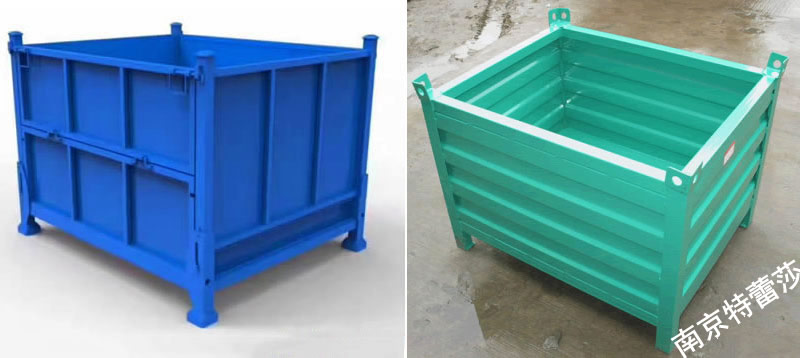 鐵皮箱 金屬鐵皮周轉箱 折疊鐵箱 料箱 金屬料箱 箱式托盤 折疊式箱式托盤 網(wǎng)格板箱 鋼制料箱 可折疊鋼板箱 鐵箱子 鐵籠子 貨箱 柱式托盤 歐式托盤